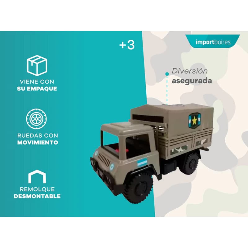 Camiones de Juguete Lionel's 20cm — Set para Niños con Diseño Realista — Marrón claro / Camión Gendarmeria
