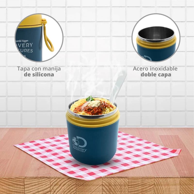 Termo Vianda Acero Inox Doble Capa Termica Comidas Sopas