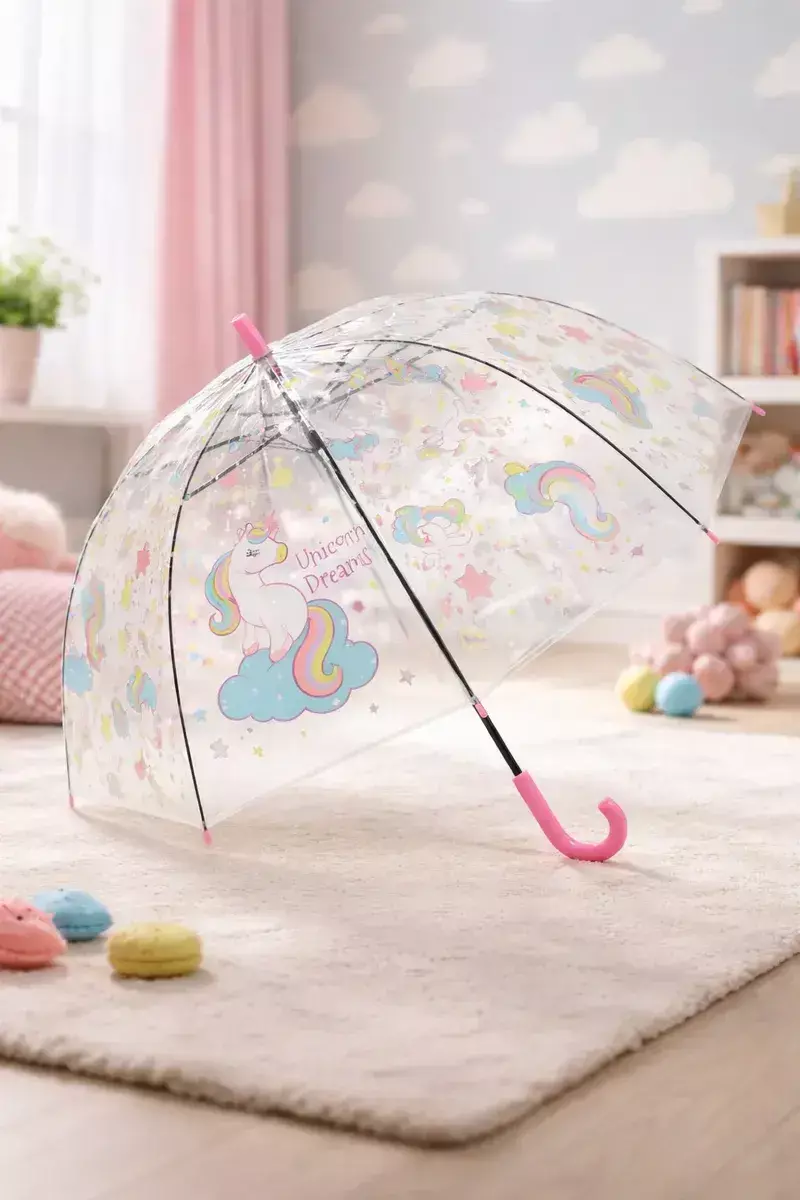 Paraguas Infantil | Apertura Automática y Protección UV | Trendy — Rosa