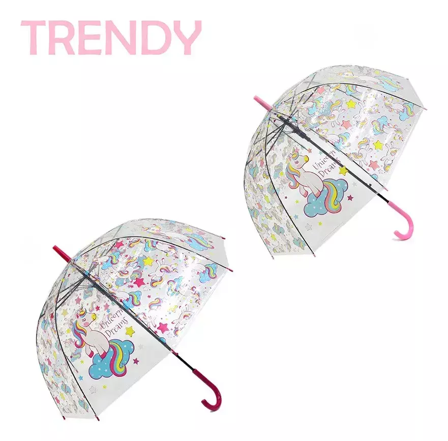 Paraguas Infantil | Apertura Automática y Protección UV | Trendy — Rosa