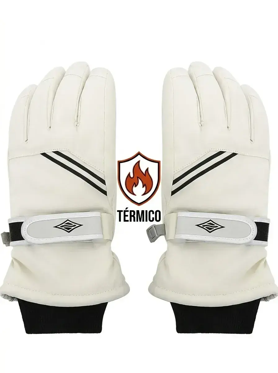 Guantes Nieve Ski | Impermeables y Térmicos | Alpine Skate — Hueso