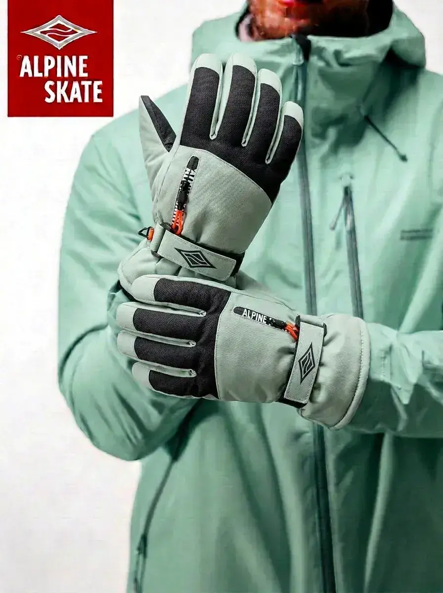 Guantes Nieve Impermeables con Bolsillo | Alpine Skate — Aqua