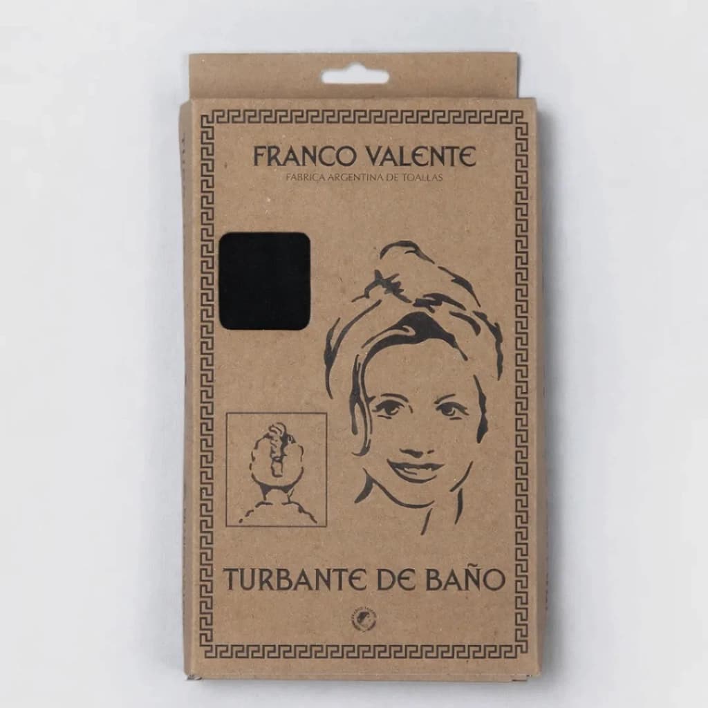 Set de Spa | Bata de Baño Unisex (420g) + Turbante | Franco Valente — M / Negro