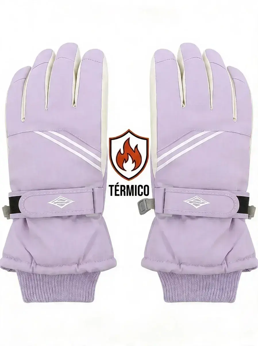 Guantes Nieve Ski | Impermeables y Térmicos | Alpine Skate — Lila