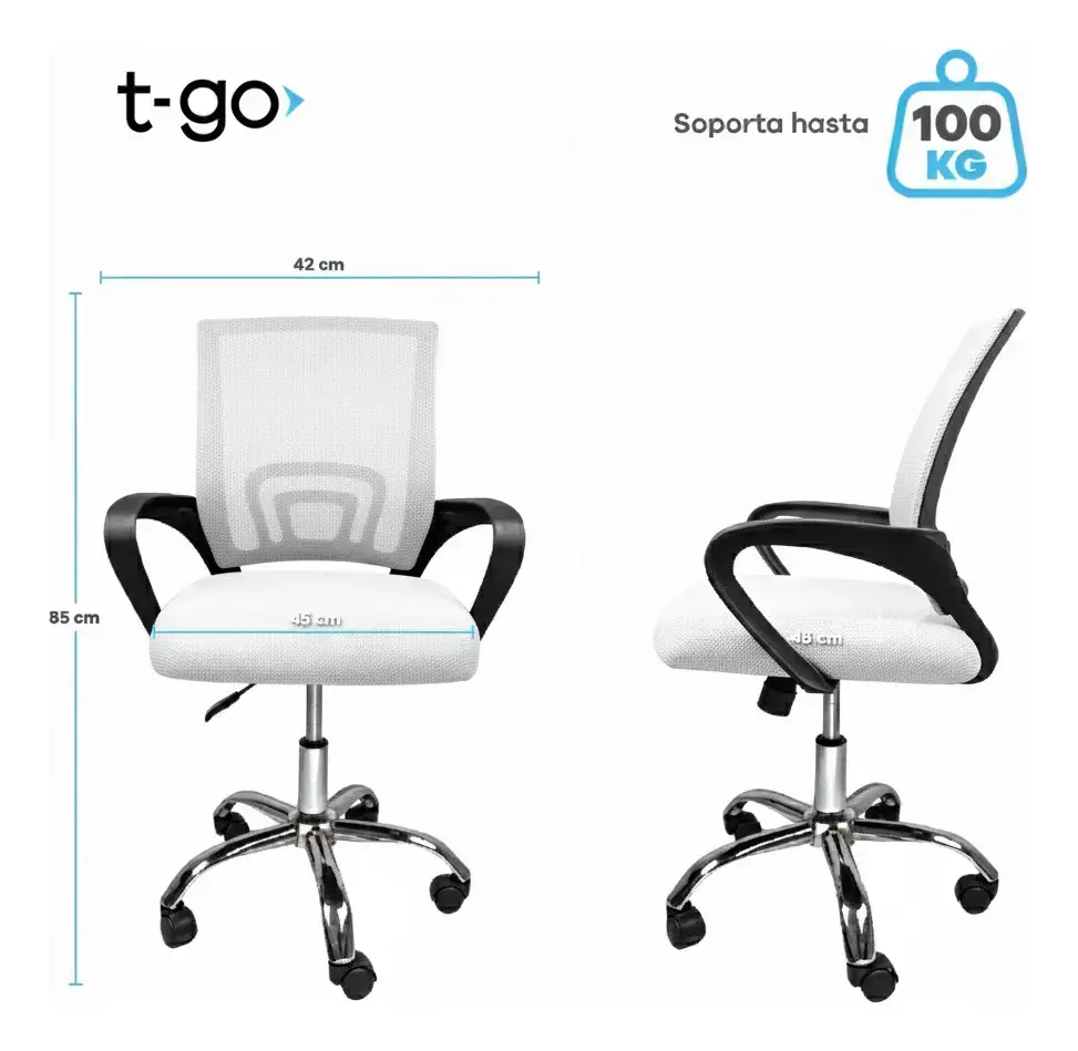 Combo de Sillas de Oficina Orion Ergonómicas | Tela Mesh | T-GO — Rosa
