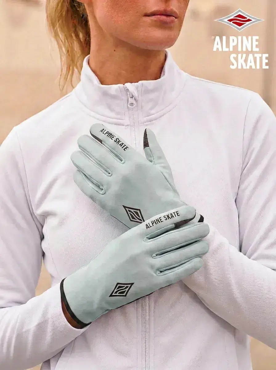 Guantes Deportivos Softshell | Rompeviento | Alpine Skate — Gris