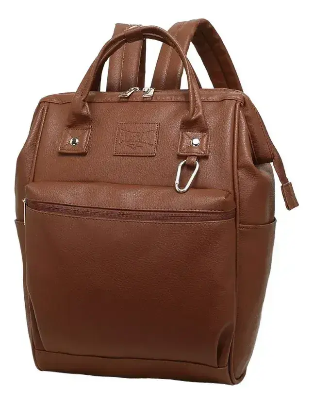 Mochila Everlast Urbana Mujer Eco Cuero | Boca de Pez — Chocolate