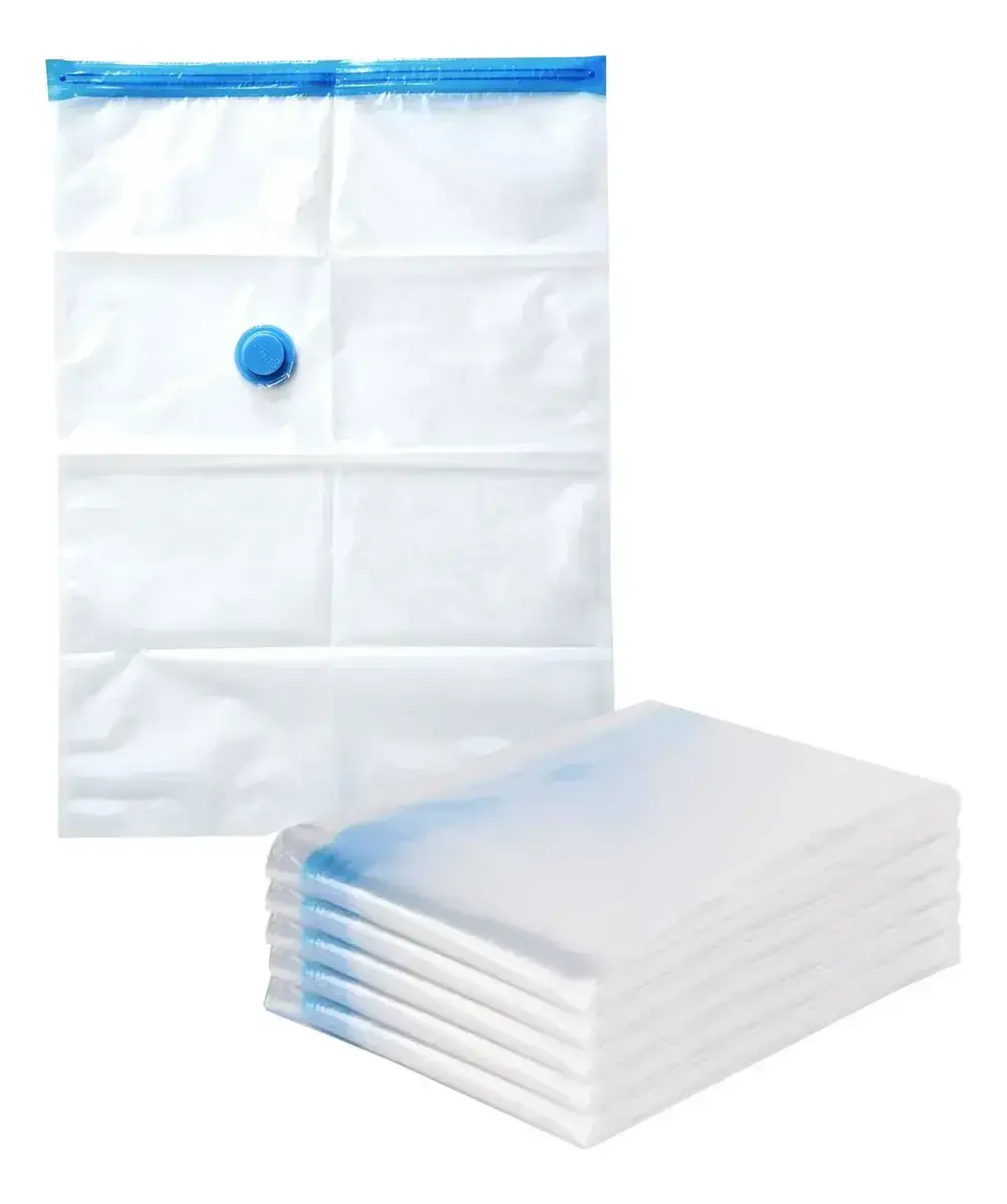 Kit 5 Bolsas al Vacío 50x70 cm + Bomba Manual | Ropa y Viajes