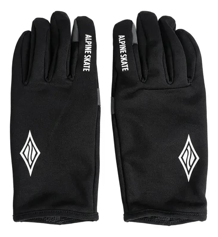 Guantes Deportivos Softshell | Rompeviento | Alpine Skate — Negro