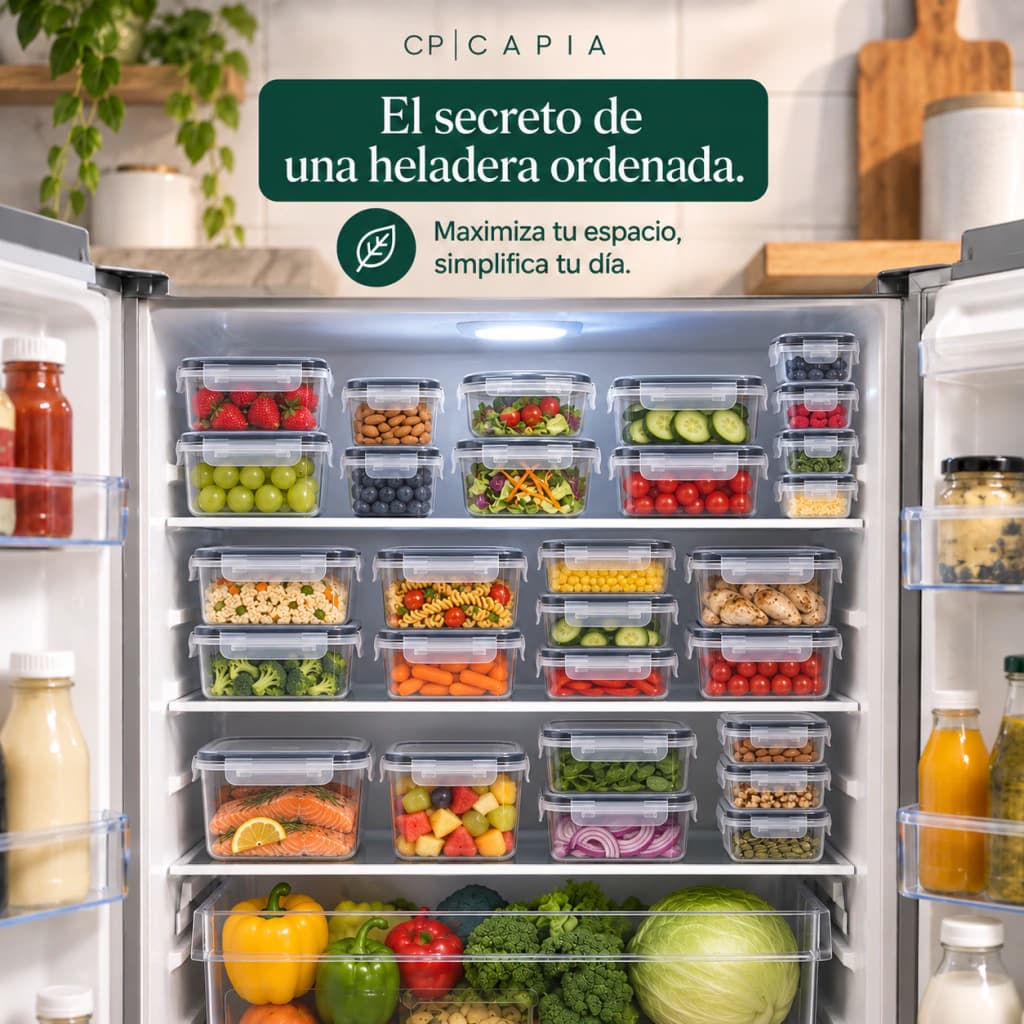 Set x34 Contenedores Herméticos Capia Línea Orquídea BPA Free