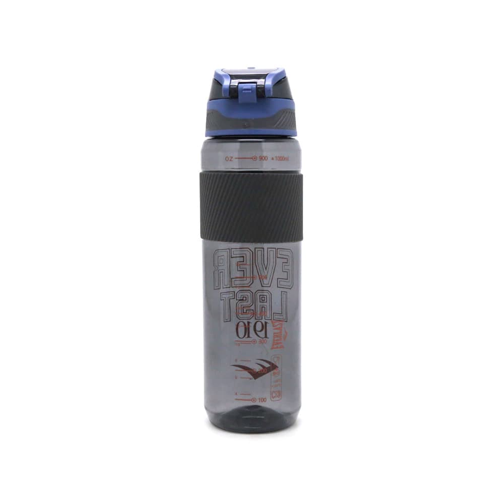 Botella de Agua Deportiva 1 Litro | Sistema Push y Libre de BPA | Everlast — Negro
