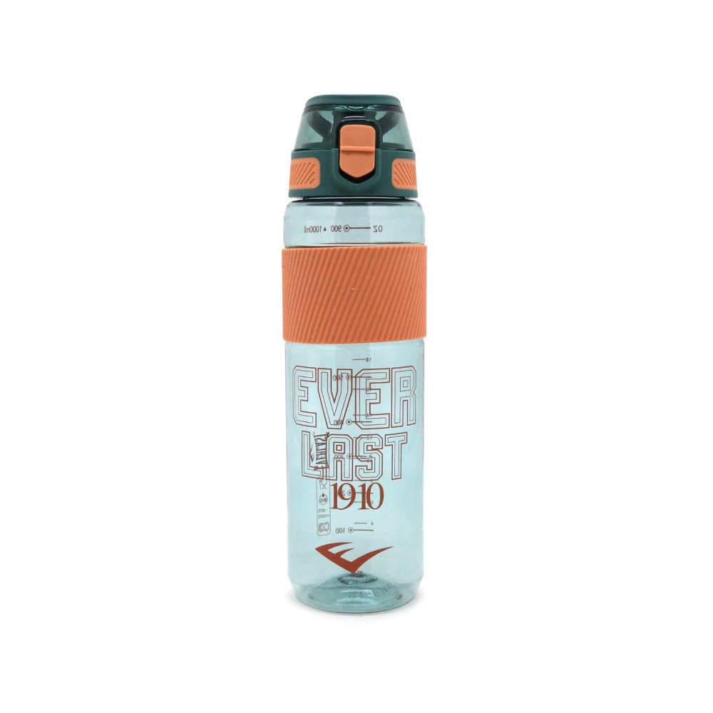 Botella de Agua Deportiva 1 Litro | Sistema Push y Libre de BPA | Everlast — Negro
