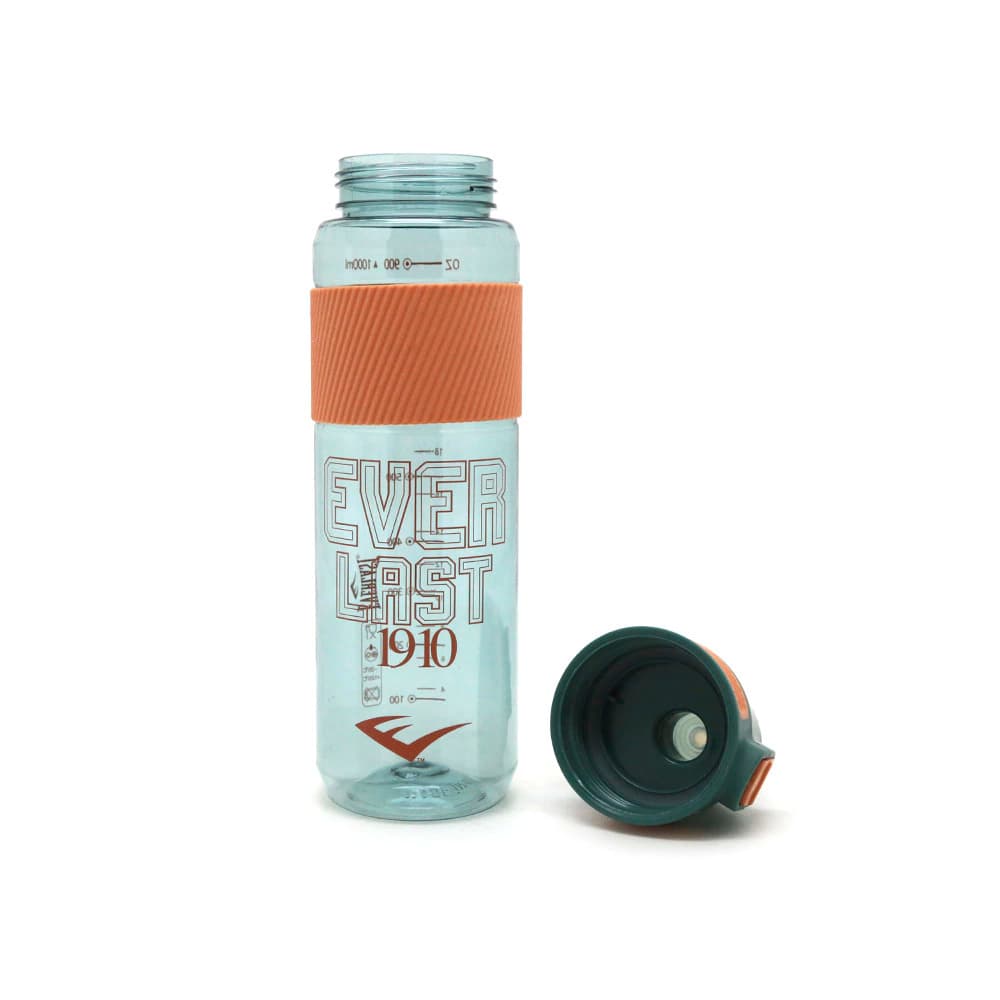 Botella de Agua Deportiva 1 Litro | Sistema Push y Libre de BPA | Everlast — Negro