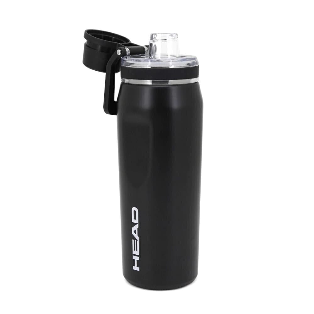 Botella Térmica 600 ml | Acero Inoxidable Doble Capa | HEAD — Negro