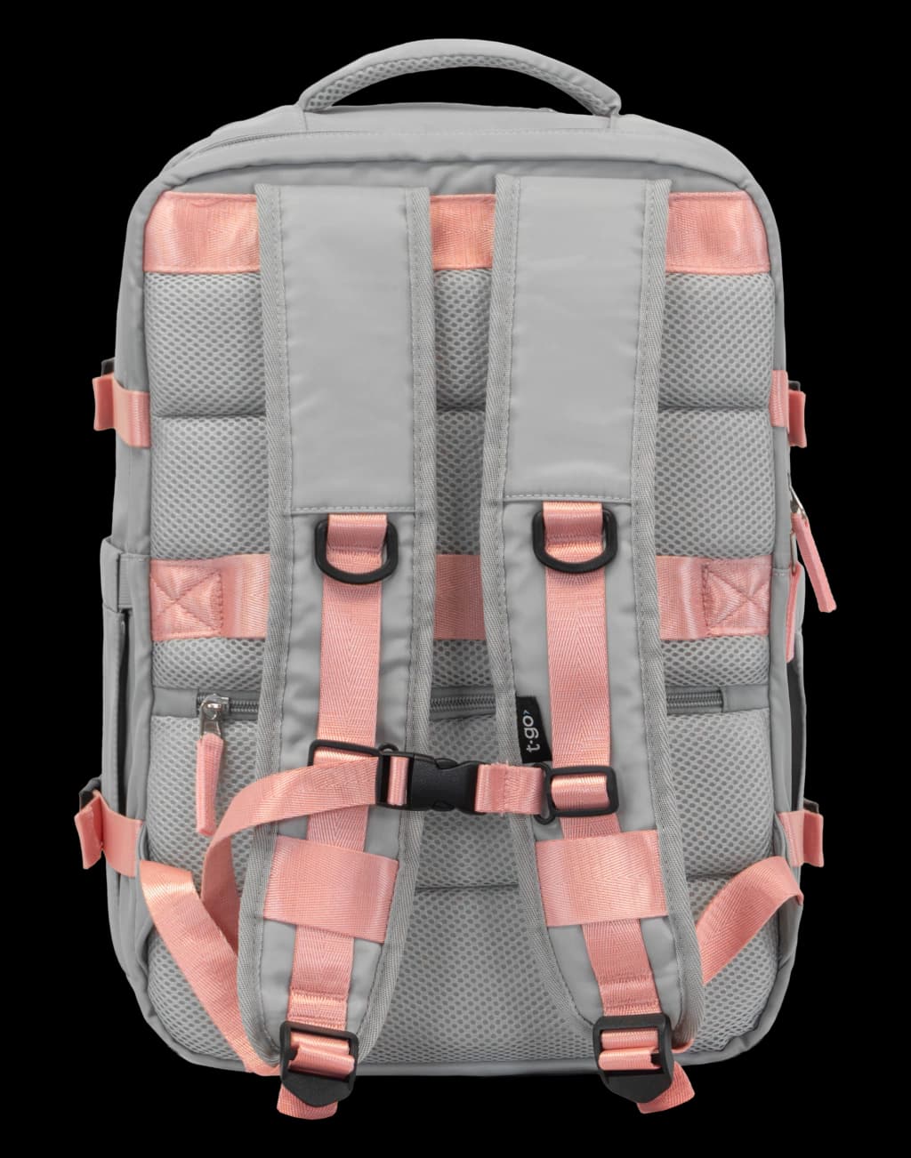 Mochila de Viaje para Avión con Porta Notebook y 11 Bolsillos - Modelo EB440 — Negro / Liso