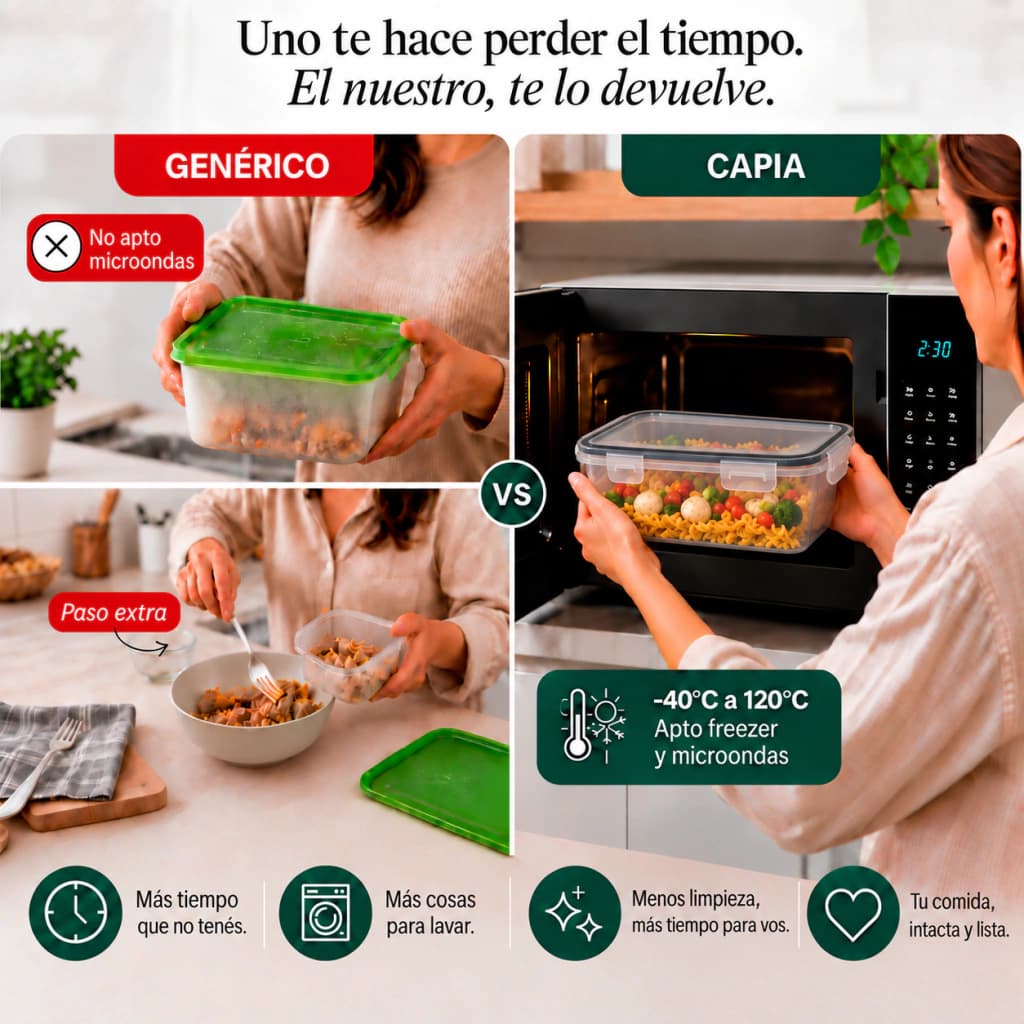 Set x34 Contenedores Herméticos Capia Línea Orquídea BPA Free