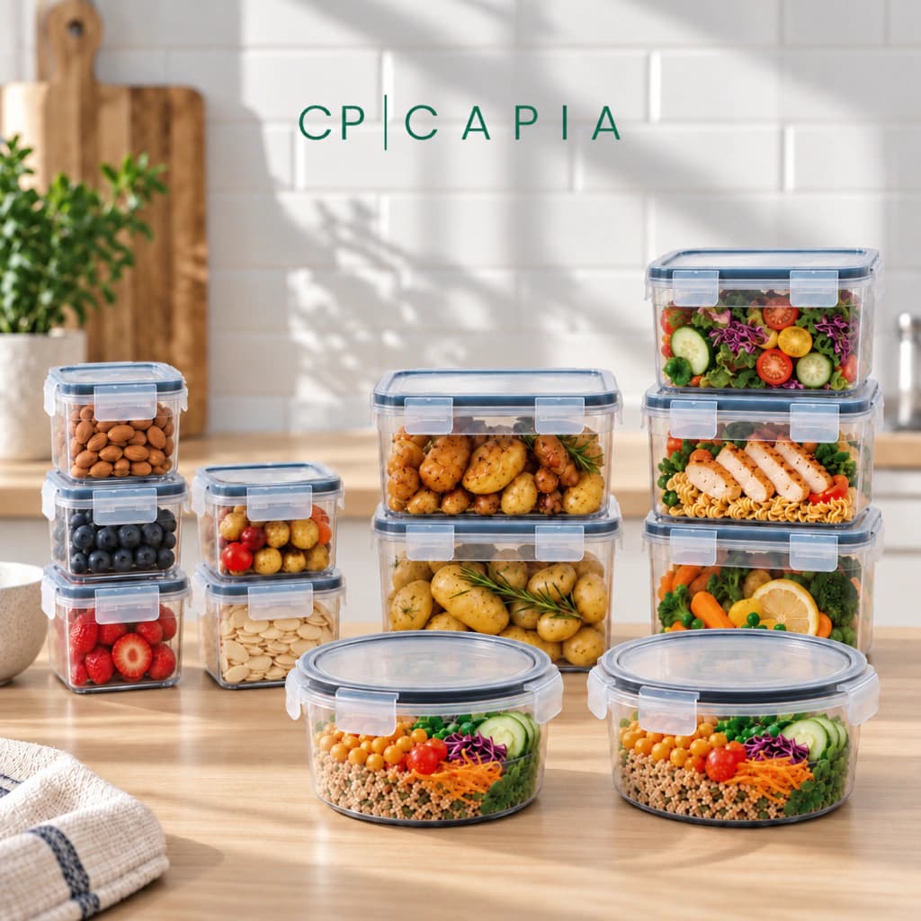 Set x12 Tápers Herméticos Capia BPA Free + Etiquetas y Marcador