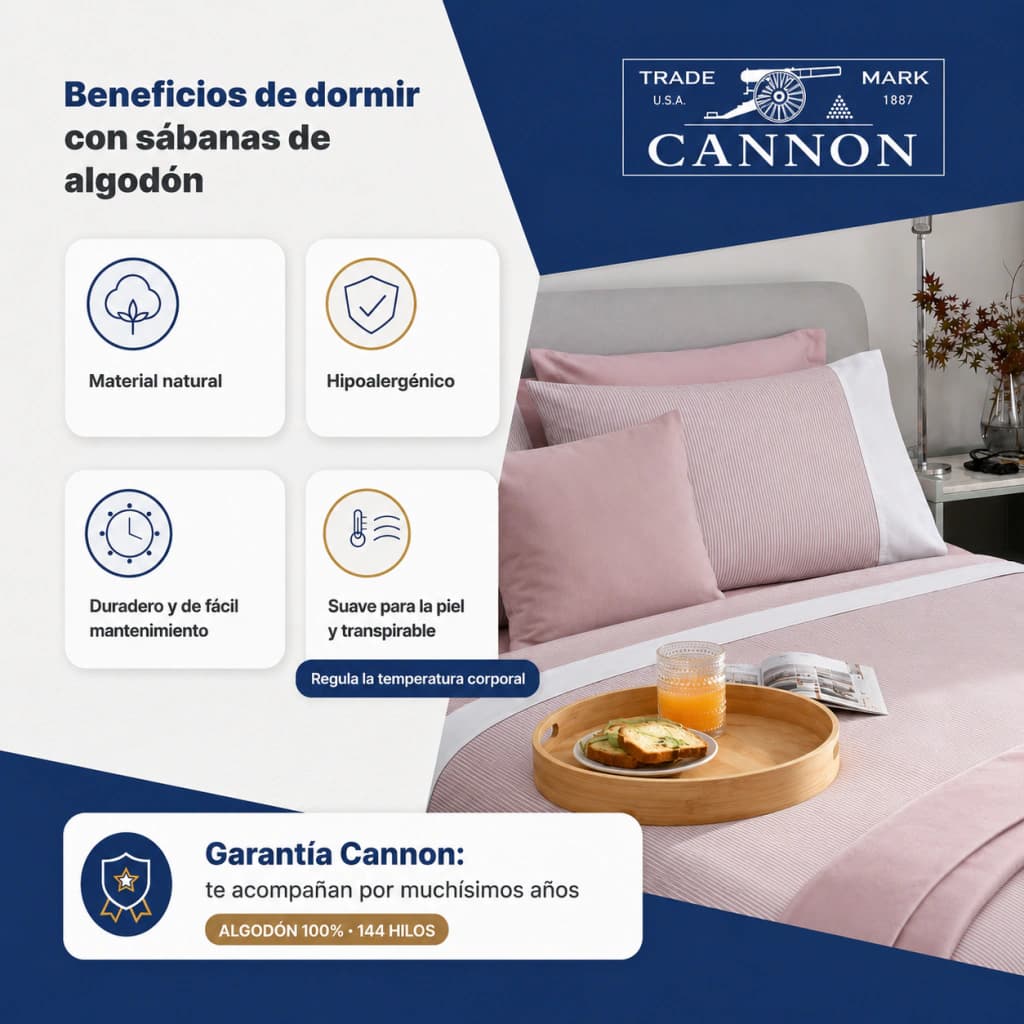 Juego de Sábanas King Size | 100% Algodón | Cannon Fieldcrest — Shadow