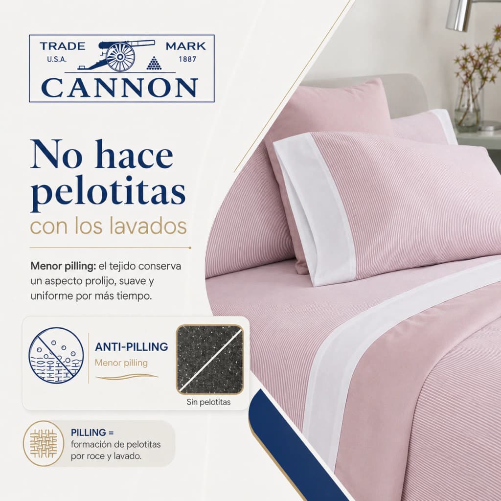 Juego de Sábanas King Size | 100% Algodón | Cannon Fieldcrest — Shadow