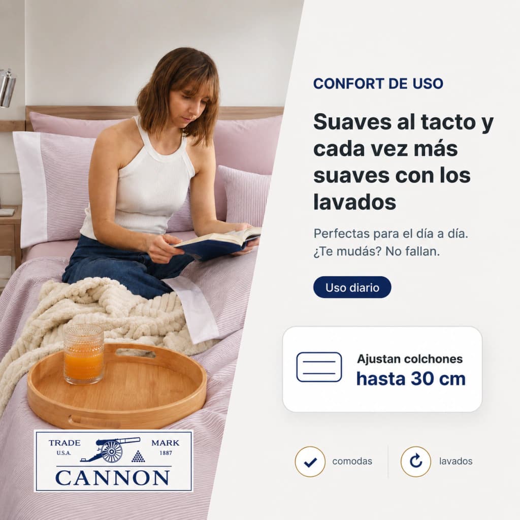 Juego de Sábanas King Size | 100% Algodón | Cannon Fieldcrest — Shadow