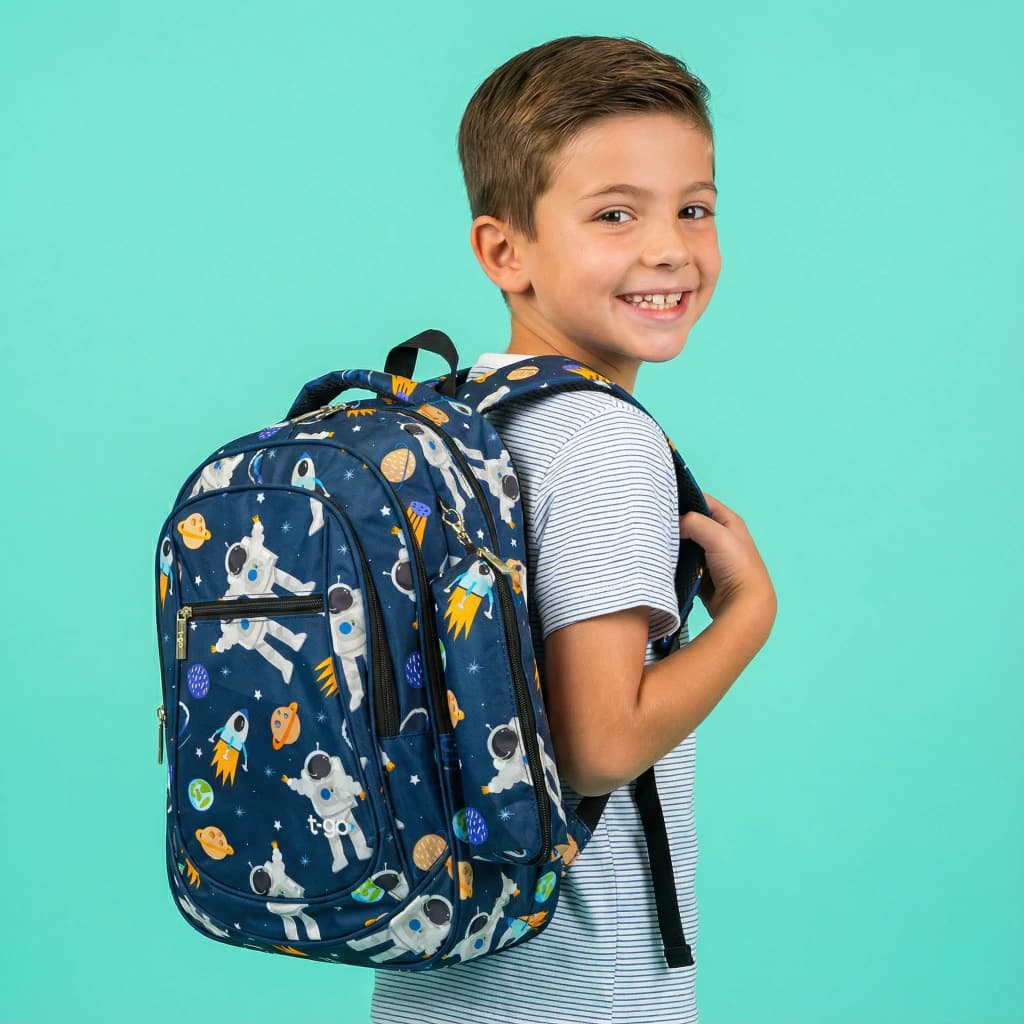 Mochila T-go Escolar Modelo Eb44 25l | Color Azul Estampado