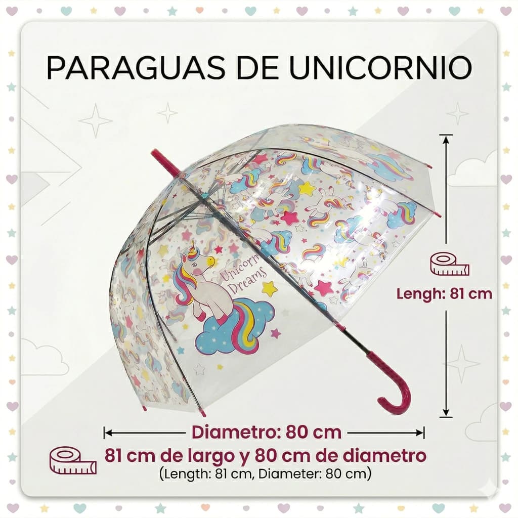 Paraguas Infantil | Apertura Automática y Protección UV | Trendy — Rosa