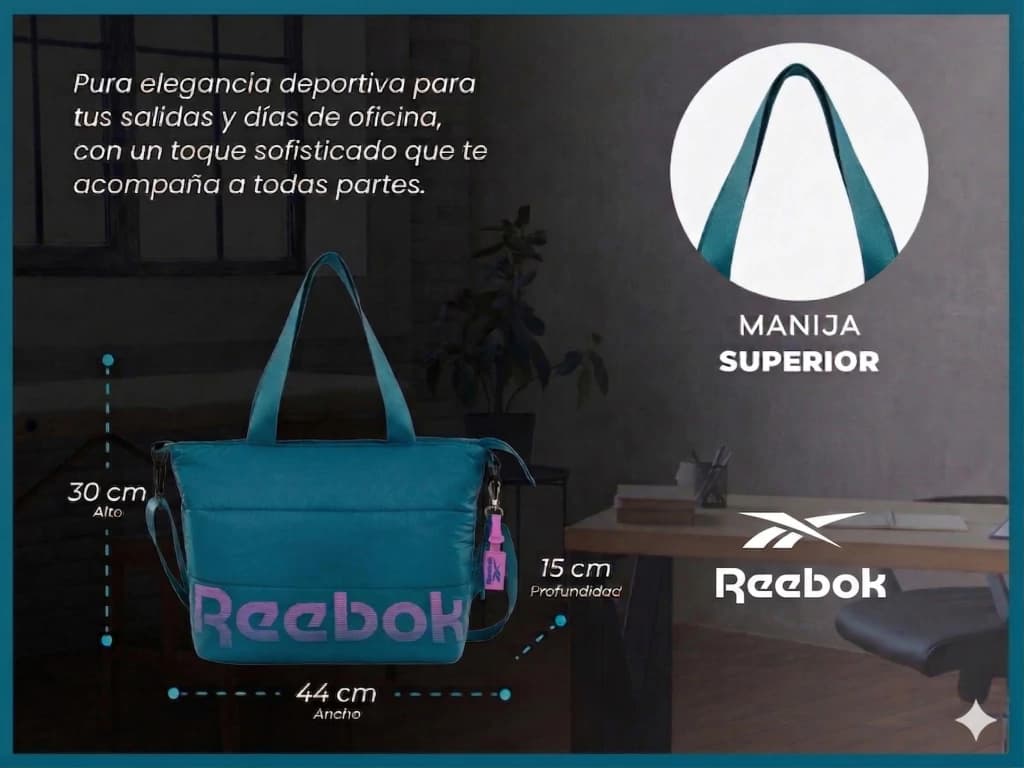 Cartera Bandolera Puffer con Llavero | Reebok — Negro