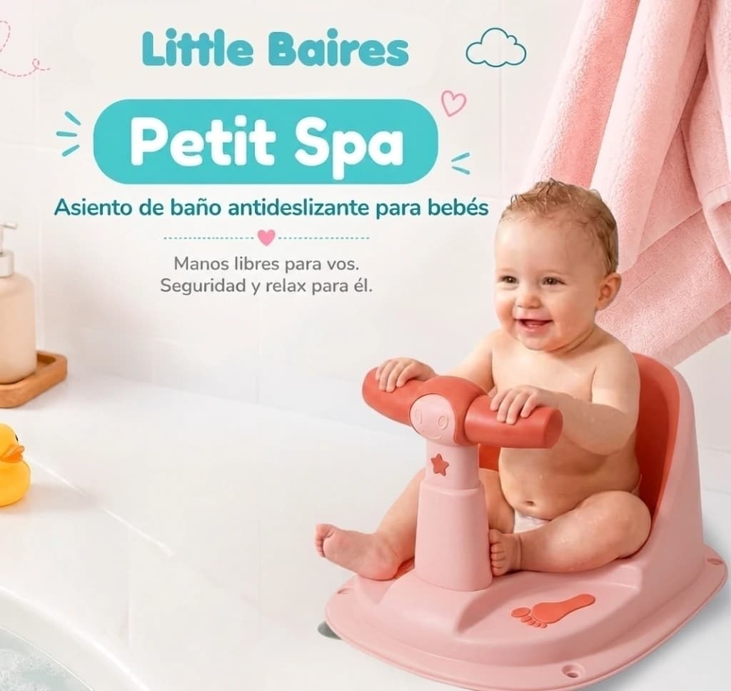 Asiento de Baño para Bebé Petit Spa con Ventosas | Little Baires