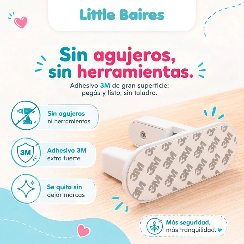 Pack x2 Traba Picaporte de Seguridad para Puertas | Bebés