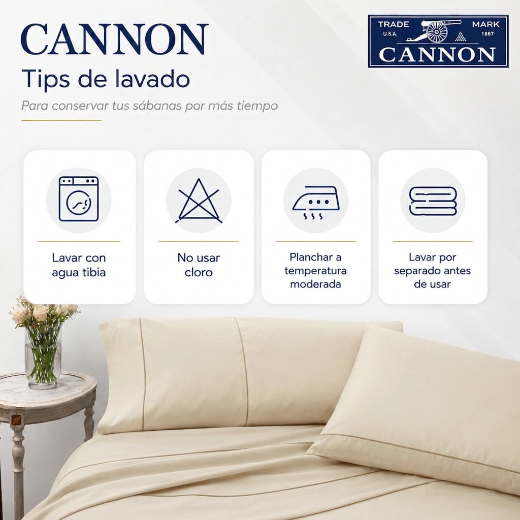 Juego de Sábanas Twin 200 Hilos | 100% Algodón Premium | Cannon Colors — Gris