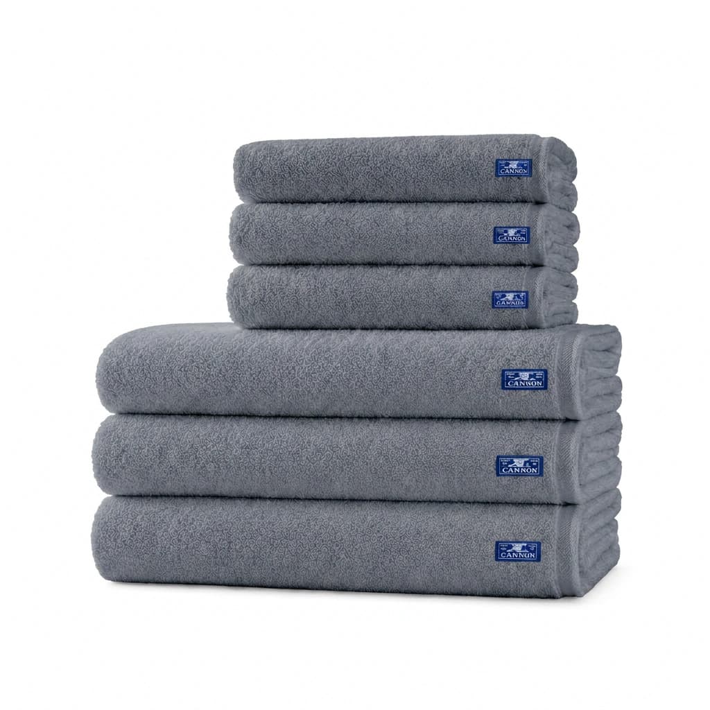 Combo Hotelero Cannon 520g | 3 Toallones + 3 Toallas 100% Algodón — Blanco