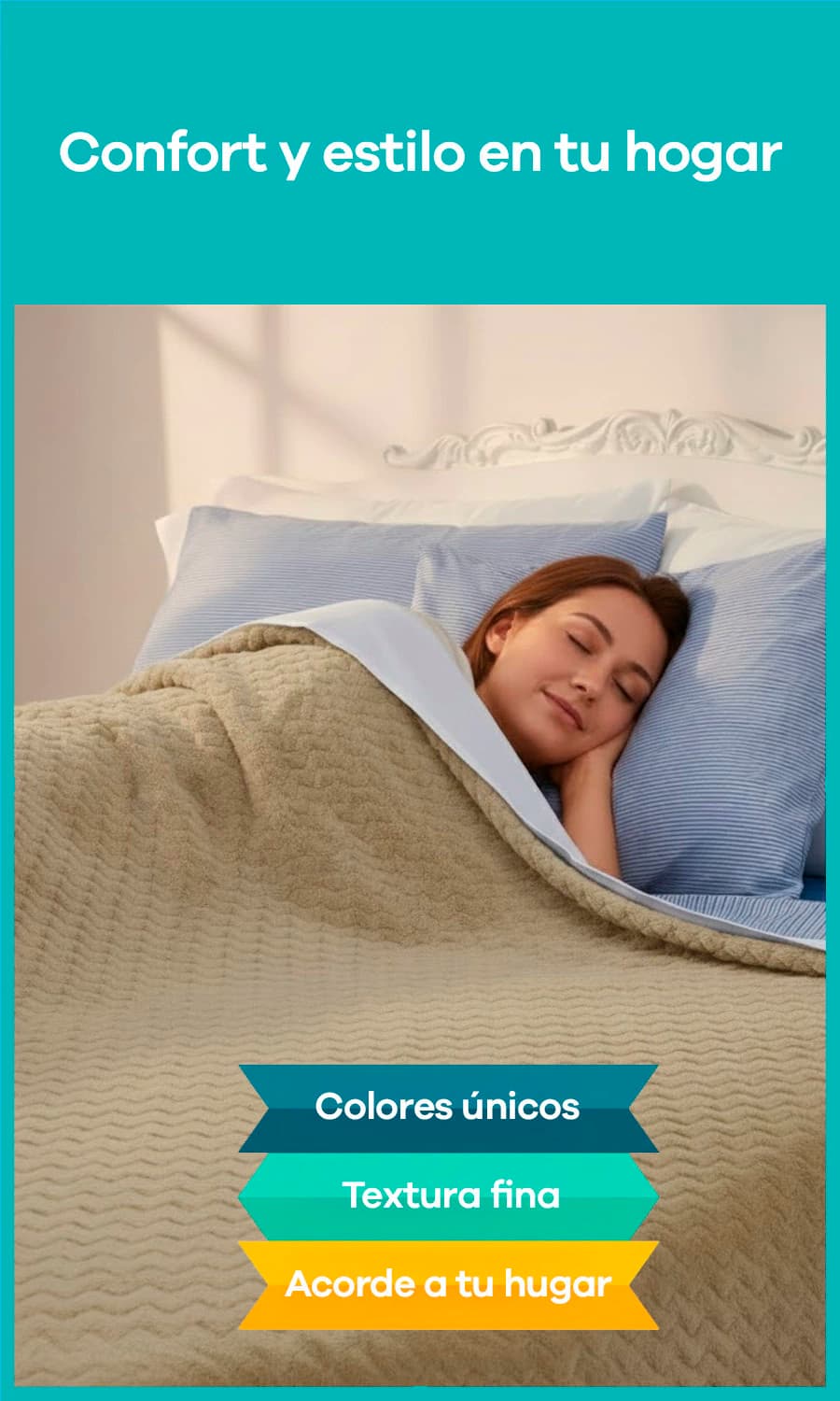 Manta De Microfibra Cannon Original Suave Y Calentita medida Twin — Beige