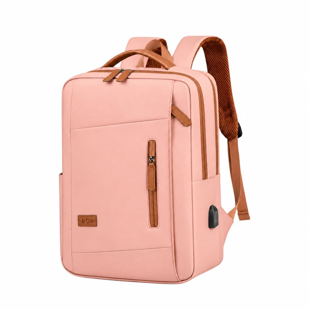 Mochila Ejecutiva EB105 | Porta Notebook 15.6'' | Puerto USB | T-GO — Rosa