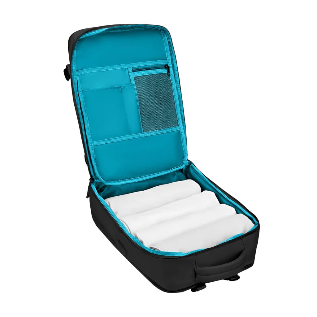 Mochila Inteligente de Viaje T-GO EM240 Impermeable con USB y Bolsillo para Zapatillas - Estilo Carry On — ROSA / Liso