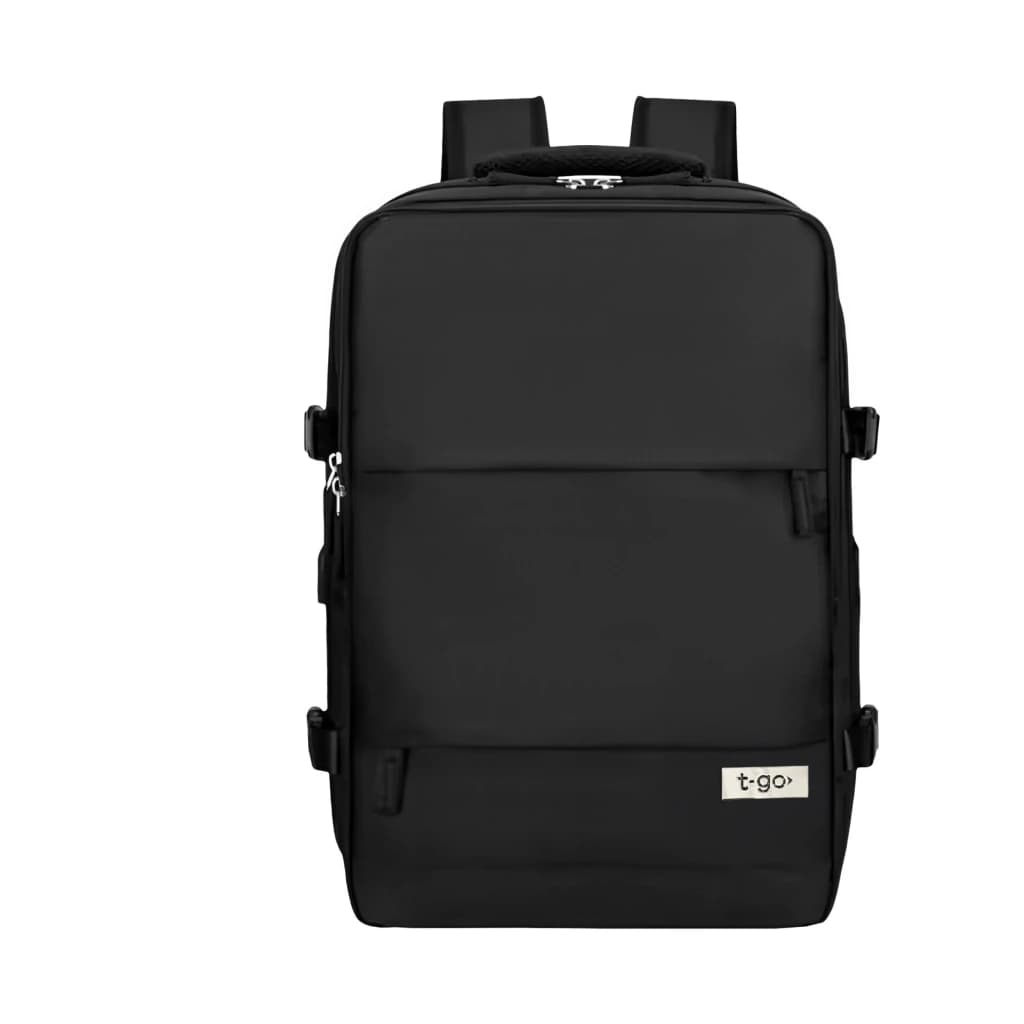 Mochila Inteligente de Viaje T-GO EM240 Impermeable con USB y Bolsillo para Zapatillas - Estilo Carry On — ROSA / Liso