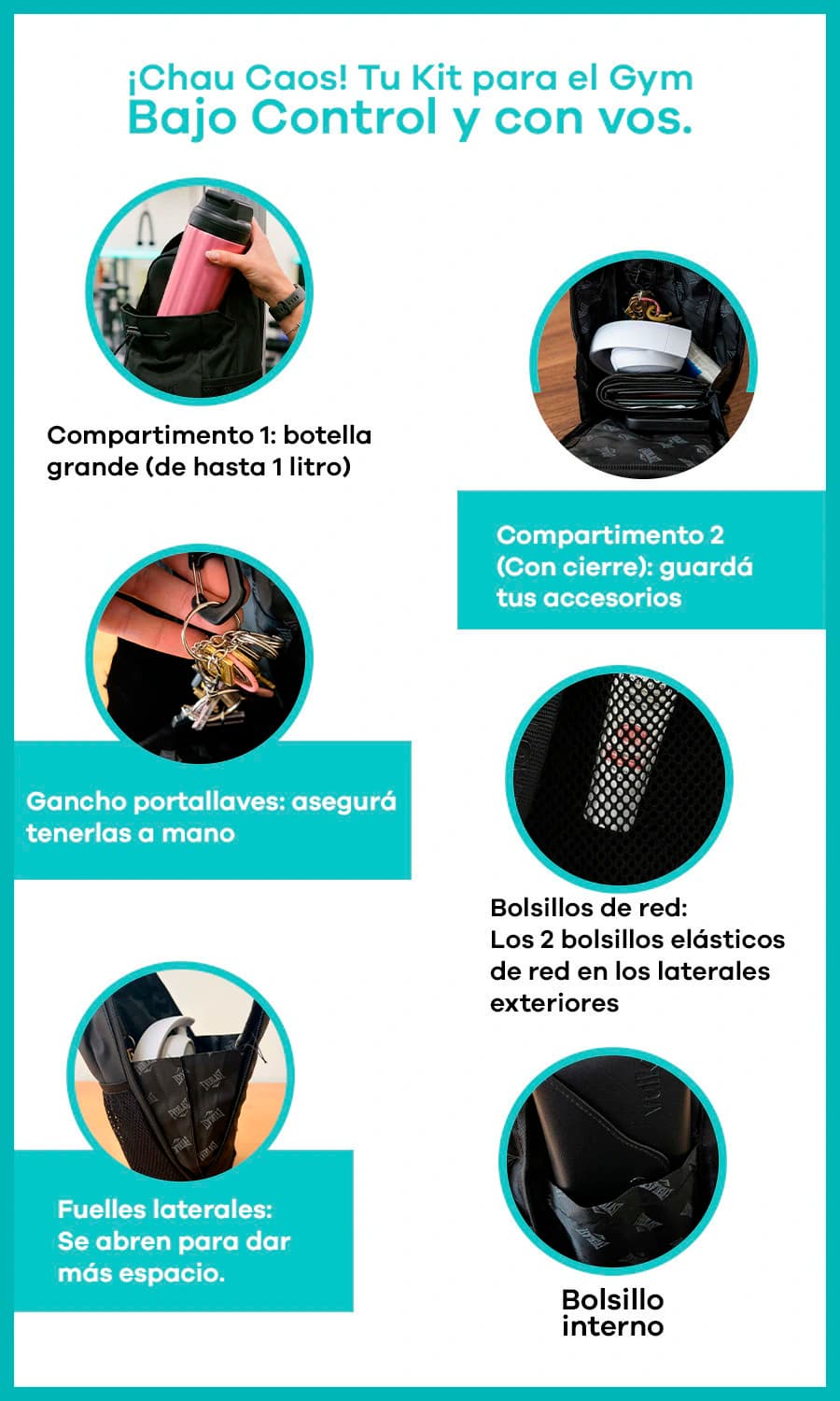 Morral Magnético para Gimnasio | Bolso Expandible | Everlast