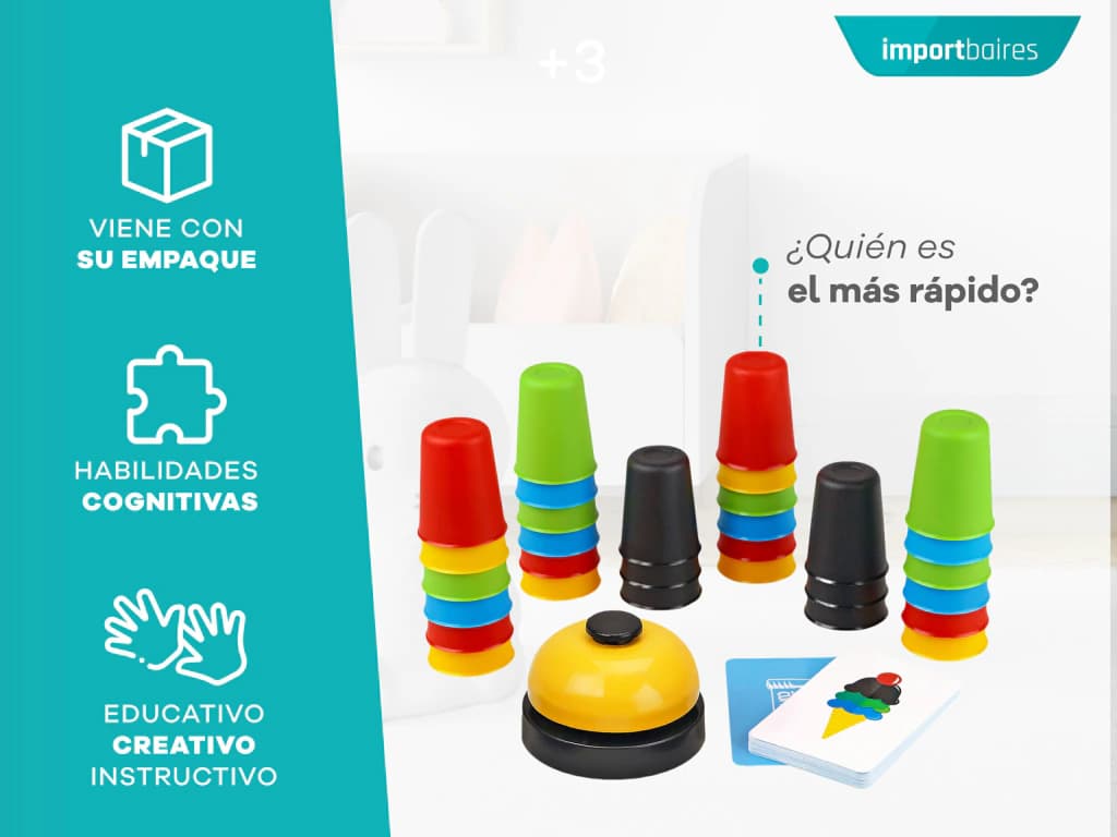 Juego de Mesa Speed Cups Paki Toys | Destreza y Reflejos