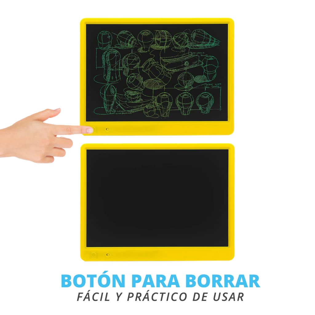 Pizarra Mágica Led T-go Tablero Dibujo Digital Para Niños 15 pulgadas — Negro