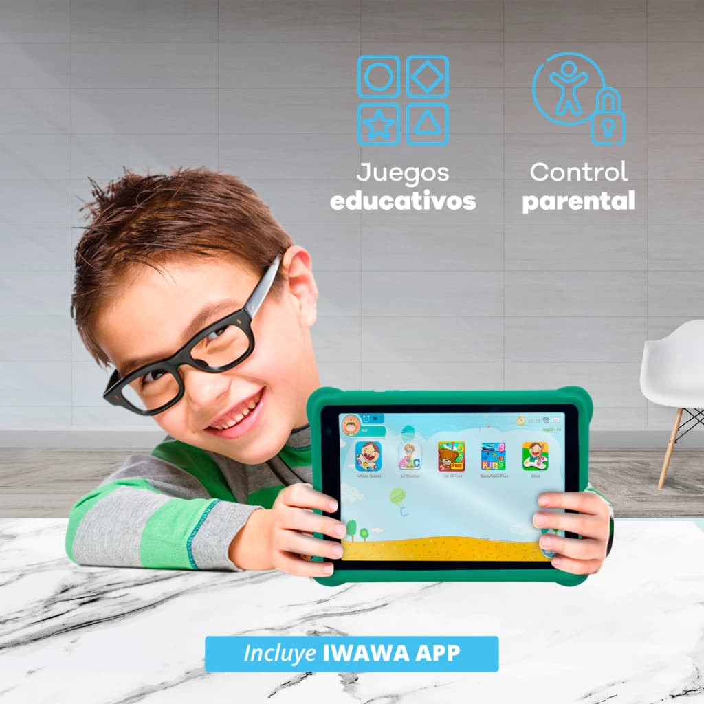 Tablet T-go Outlet 7 Pulgadas Kids 4gb 64gb Funda + Regalos (Reacondicionado) — Verde