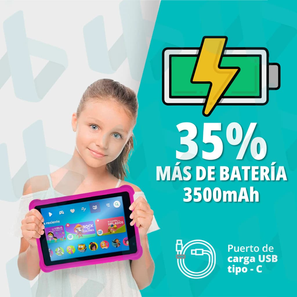 Tablet T-go Outlet 7 Pulgadas Kids 4gb 64gb Funda + Regalos (Reacondicionado) — Verde