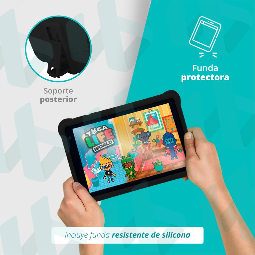 Tablet T-go Outlet 7 Pulgadas Kids 4gb 64gb Funda + Regalos (Reacondicionado) — Verde