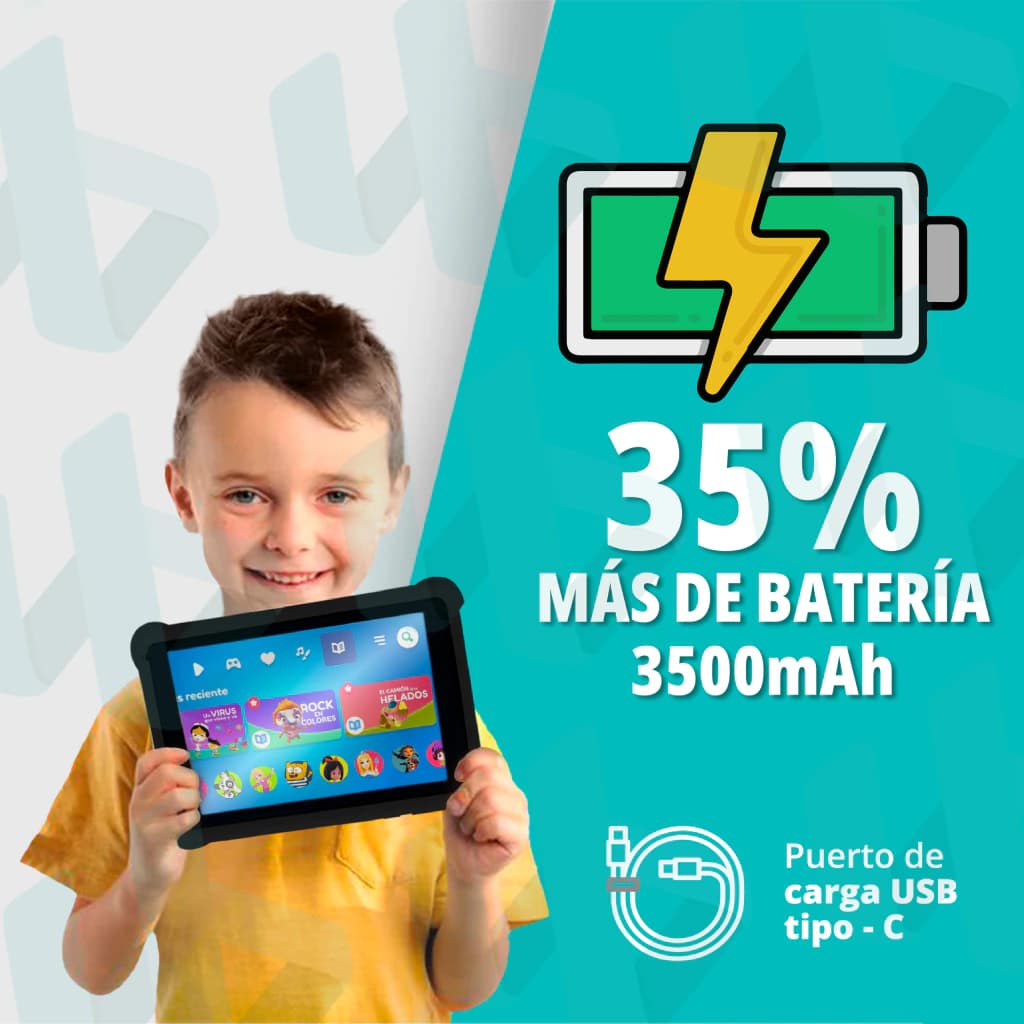Tablet T-go Outlet 7 Pulgadas Kids 4gb 64gb Funda + Regalos (Reacondicionado) — Verde