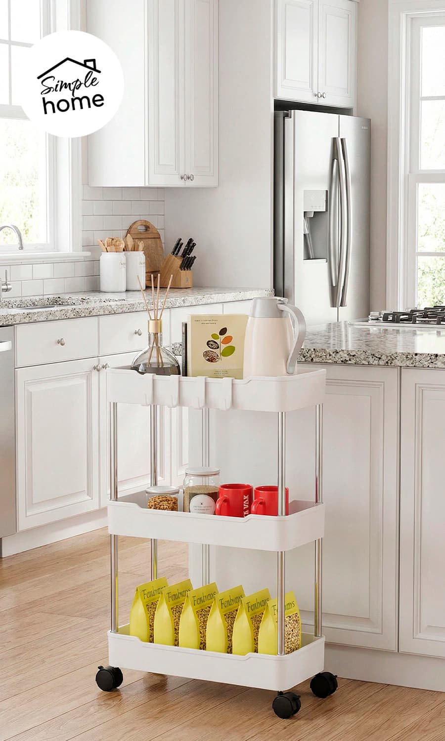 Carrito Organizador Ultra-Slim 3 Niveles | Línea Seúl Simple Home