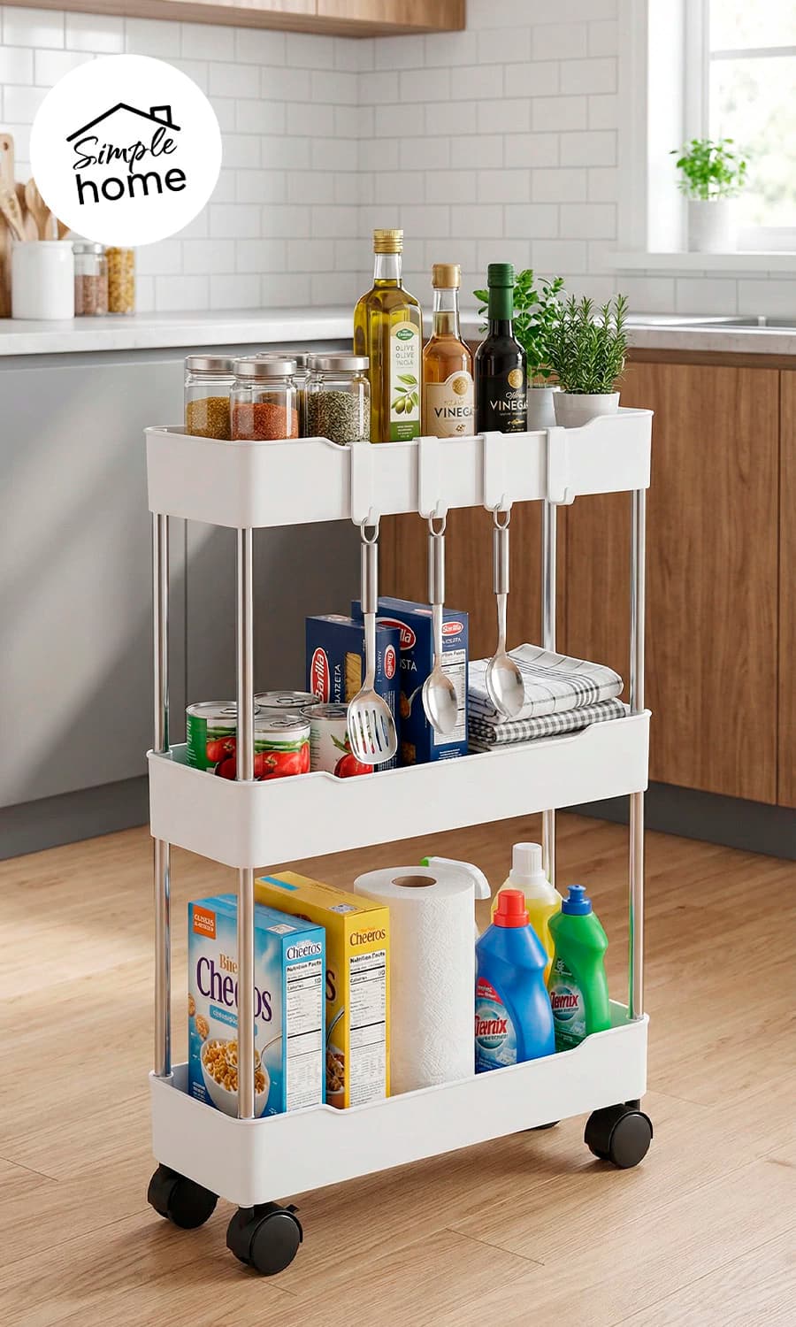 Carrito Organizador Ultra-Slim 3 Niveles | Línea Seúl Simple Home