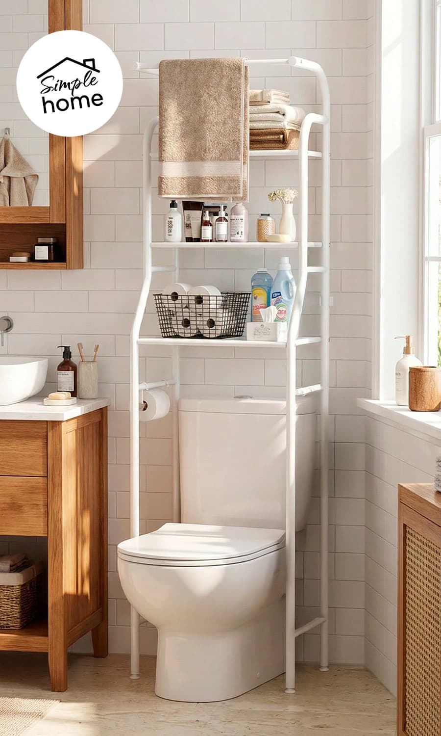 Mueble Organizador Sobre Inodoro | Línea Simple Home Seúl