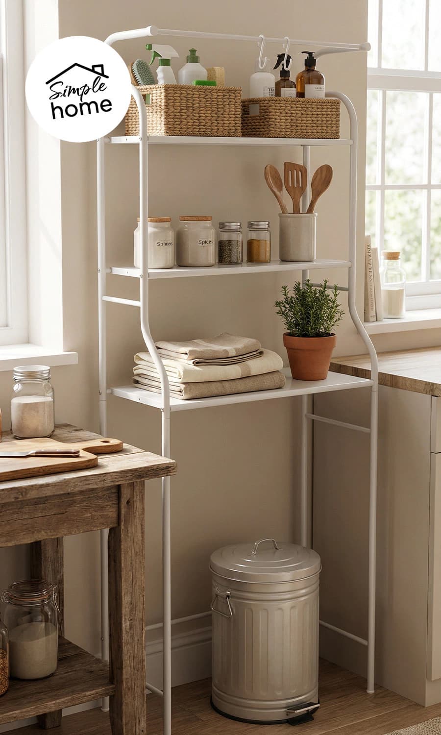 Mueble Organizador Vertical 3 Estantes | Línea Simple Home Seúl