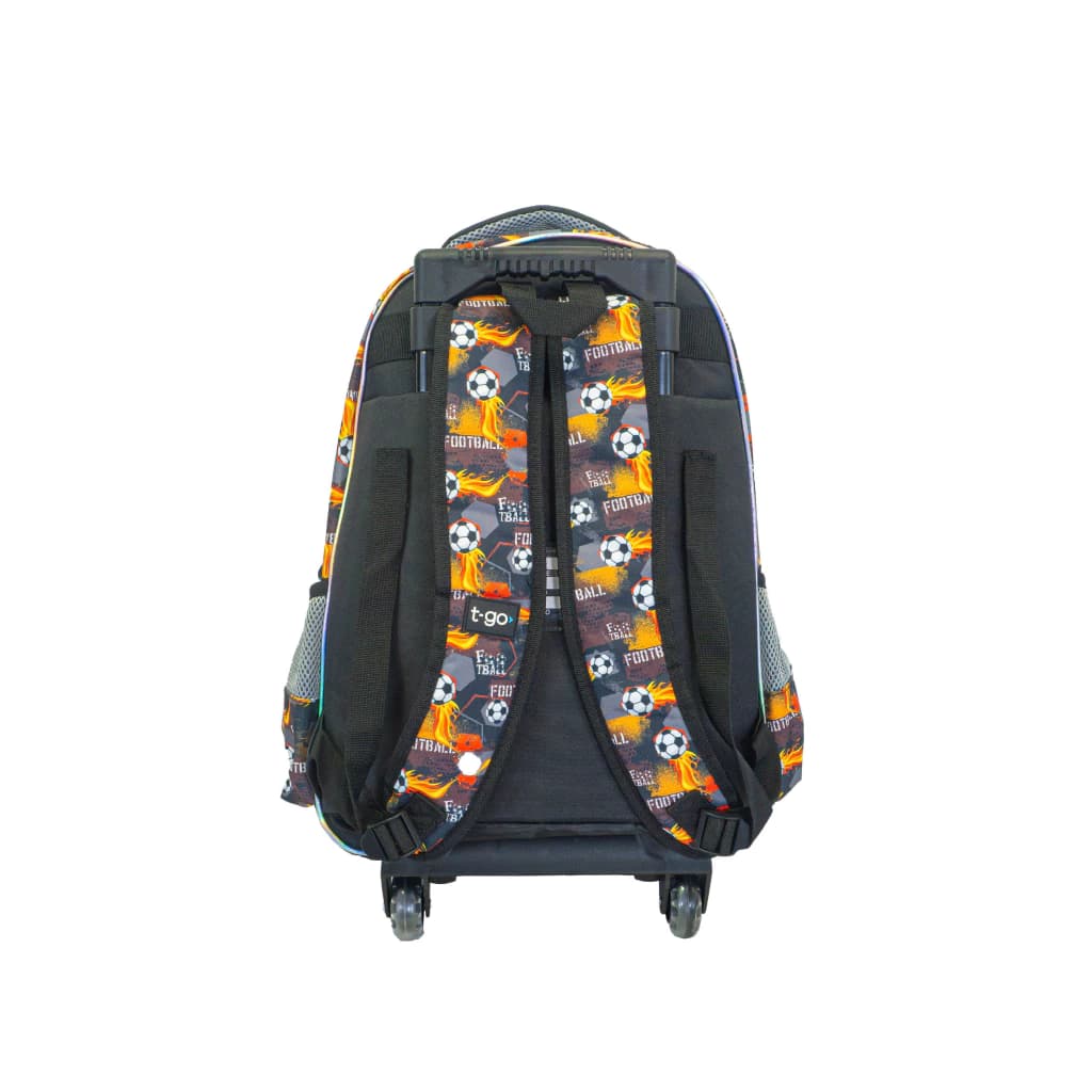 Mochila Escolar con Carrito 18'' Premium Futbol | T-go