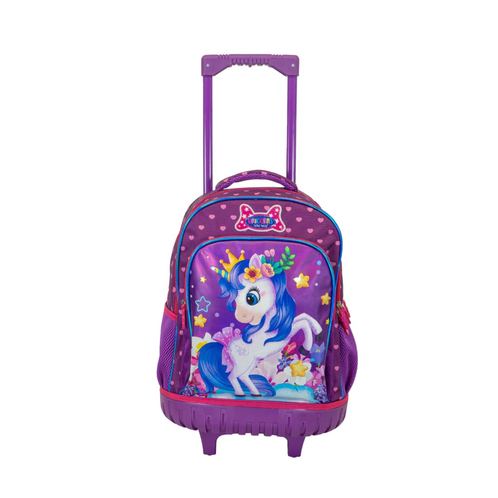 Mochila Escolar Unicornio con Carrito 18'' | T-go