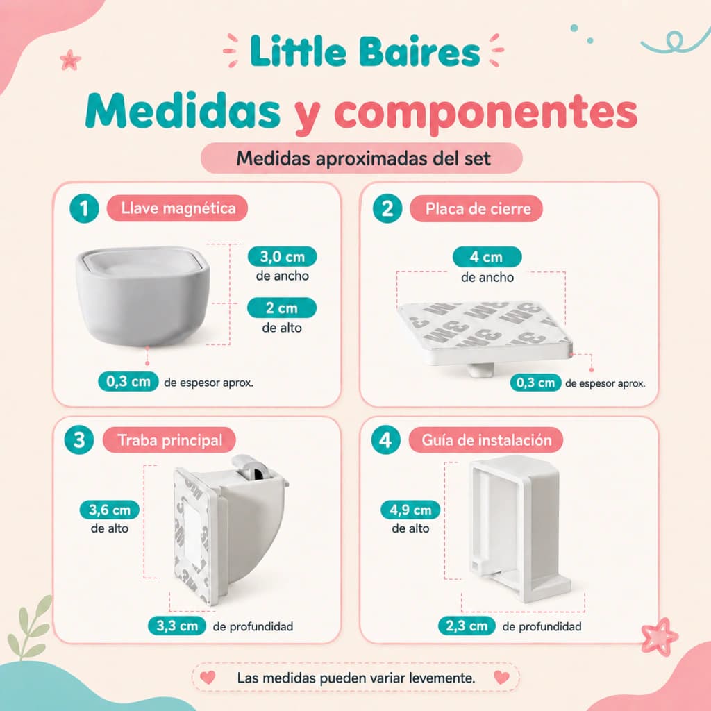 Traba de Seguridad Magnética Oculta para Muebles | 3M